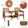 komfotteu Gartenbank 2-Sitzer mit Tisch 160 x 60 x 90 cm Braun