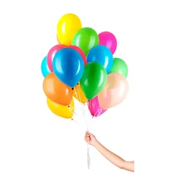 30 Bunte Luftballons mit Band 23cm