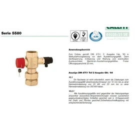 CALEFFI Kappenventil 1,25" 1 bar 1 l Gelb