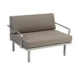 Sylt Alu Modul 100 x 84 cm Sofa - 10 - carbon D11 - naturegrey