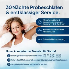 AM Qualitätsmatratzen | Visco-Taschenfederkernmatratze 140x200 cm - H2 - Germany
