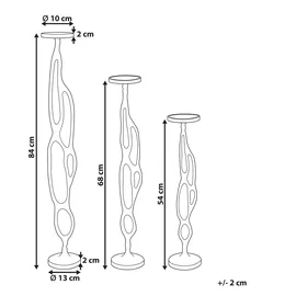 Beliani Kerzenständer 3er Set BUNI