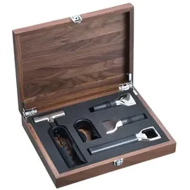 WMF Korkenzieher Sommelier Set 5-teilig in Walnussholzbox Schwarz