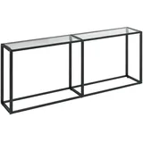 vidaXL Konsolentisch Transparent 200x35x75,5 cm Hartglas