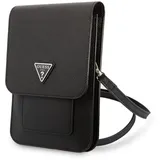 GUESS Saffiano Triangle Logo PU schwarz