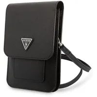 GUESS Saffiano Triangle Logo PU schwarz