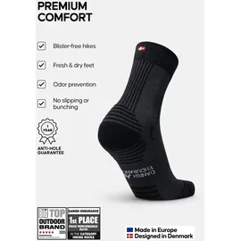 Danish Endurance LIGHT WANDER CREW Socken 5-Paar Schwarz 35-38