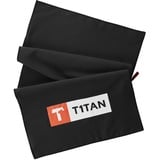 T1TAN Glove Towel - Microfaser Torwarthandtuch mit Mesh Beutel und Clip zum ins Tor hängen - schwarz 40x80 cm