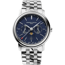 Frederique Constant Classics Index Business Timer FC-270N4P6B - blau,matt,Edelstahl - 40mm