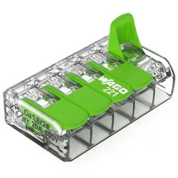 Wago Verbindungsklemme Green Range 5 Leiter 4gmm transparent
