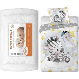 OEM Babybettwäscheset 100x135 Zebra Kuscheltiere