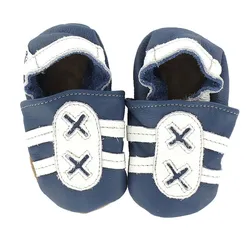 Kinderschuhe Turnschuhe blau/weiß 16/17 (0 - 6 Monate) Krabbelsohle