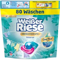 Weißer Riese Weißer-Riese Waschmittel Universal Trio-Caps, Aromatherapie Lotus, 960g, Waschladungen 80