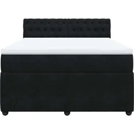 vidaXL Boxspringbett 140 x 200 cm Schwarz