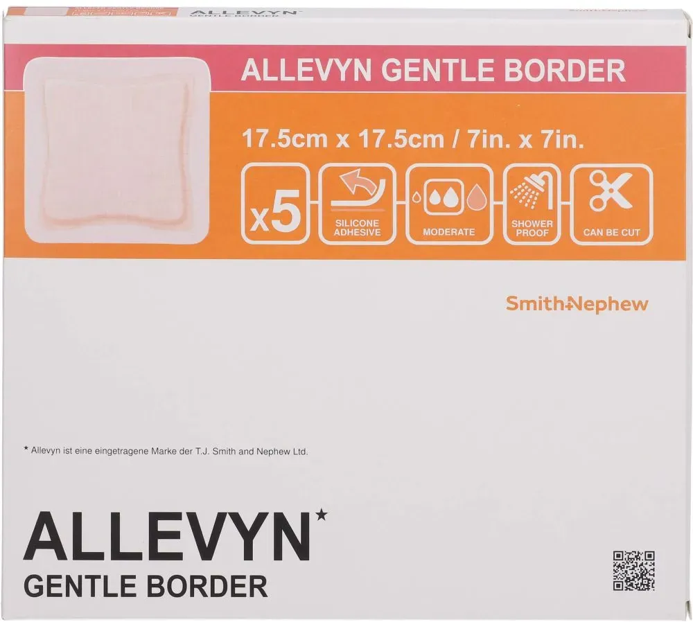 ALLEVYN Gentle Border 17,5x17,5 cm Schaumverb. 5 St