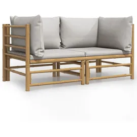 vidaXL Garten-Ecksofas Loungeset grau
