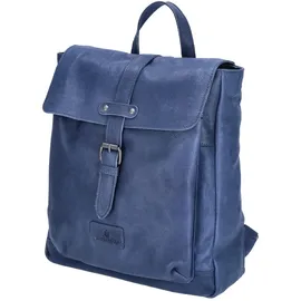 The Skandinavian Brand Damen Leder Rucksack Blue