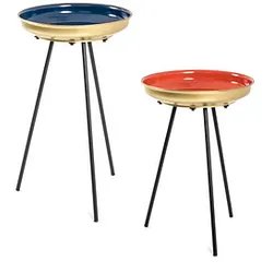 HAKU Möbel Beistelltische-Set Metall gold