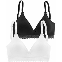 PETITE FLEUR Bralette-BH Damen weiß+schwarz Gr.90A