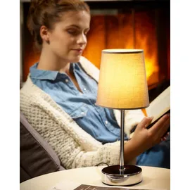 monzana Tischlampe `Lumière` 2er-Set Grau
