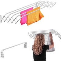KADAX klappbarer Wäscheständer für Waschraum, platzsparender Wäschetrock-ner aus Metall, ausziehbare Akkordeonwand, Kleiderbügel für Innenbereich (80cm)