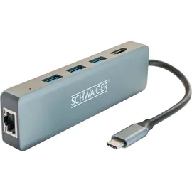 Schwaiger USB 3.0 HUB schwarz