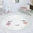 Paco Home Kinderteppich Teppich Rund Kinderzimmer Spielmatte Mond Motiv Creme Weiß, Grösse:150 cm Rund