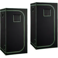 Mophorn Growzelt 100x100x200 Cm, Pflanzenzelt Mit 600d Mylar-beschichtung, Indoor-zuchtzelt Mit Sichtfenster, Bodenwanne Und Reißverschluss, Geeignet Für Obst-, Blumen- Und Gemüseanbau