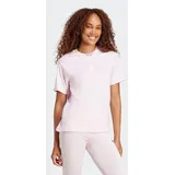 adidas Essentials 3-Streifen Cotton Kurzarm-T-Shirt Clear Pink / White M