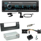 Kenwood KMM-BT508DAB Bluetooth DAB USB Einbauset für BMW 5er E39 bis 09/2000