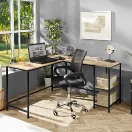 Tectake Eckschreibtisch Hamilton Eiche / Braun