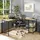 Tectake Eckschreibtisch Hamilton Eiche / Braun
