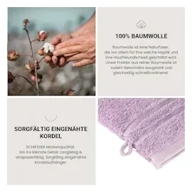 SCHIESSER Milano Waschhandschuh 5 x 16 x 22 cm malve