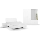 inosign by rauch Schlafzimmer-Set INOSIGN BY RAUCH "Komplettschlafzimmer Schlafzimmer Challenger (Set 4-teilig)", weiß (alpinweiß), Schrank 4-trg.