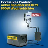 EPP.Solar Anker SOLIX Solarbank E1600 Solarspeicher 1600Wh mit DEYE Wechselrichter 800W WIFI mit Relais und Anschlusskabel