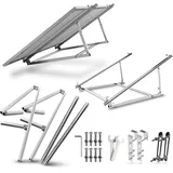 Solarpanel Halterung 75-130 cm für Flachdach, Balkon, Wand & Garten | Einfache Befestigung | Universelle PV Aufständerung für 1 Solarmodul | Solarmodul Halterungssystem (0% MwSt. nach §12 Abs. 3 UStG)