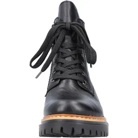Rieker Damen Schnürstiefeletten 72603, Frauen Stiefeletten,schnürboots,übergangsschuhe,Boots,Stiefel,Bootee,Booties,schwarz (00),38 EU / 5 UK