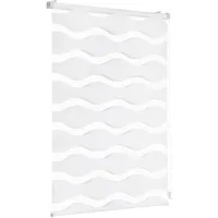 Sekey Doppelrollo Wellen 40 x 100 cm Weiß