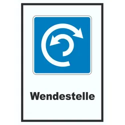 HB-Druck Wendestelle Umdrehen erlaubt Symbol und Text A0 Rückseite selbstklebend