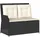 vidaXL Gartenbank mit Kissen 1-tlg 110 x 60 x 75 cm Schwarz