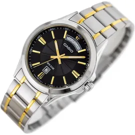 Casio Herren Uhr Casio MTP-1381G-1ADF - Silber/Schwarz/Gold