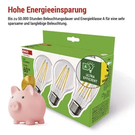 EMOS LED-Birne 3,8W E27 neutralweiß 806 lm 3 St.