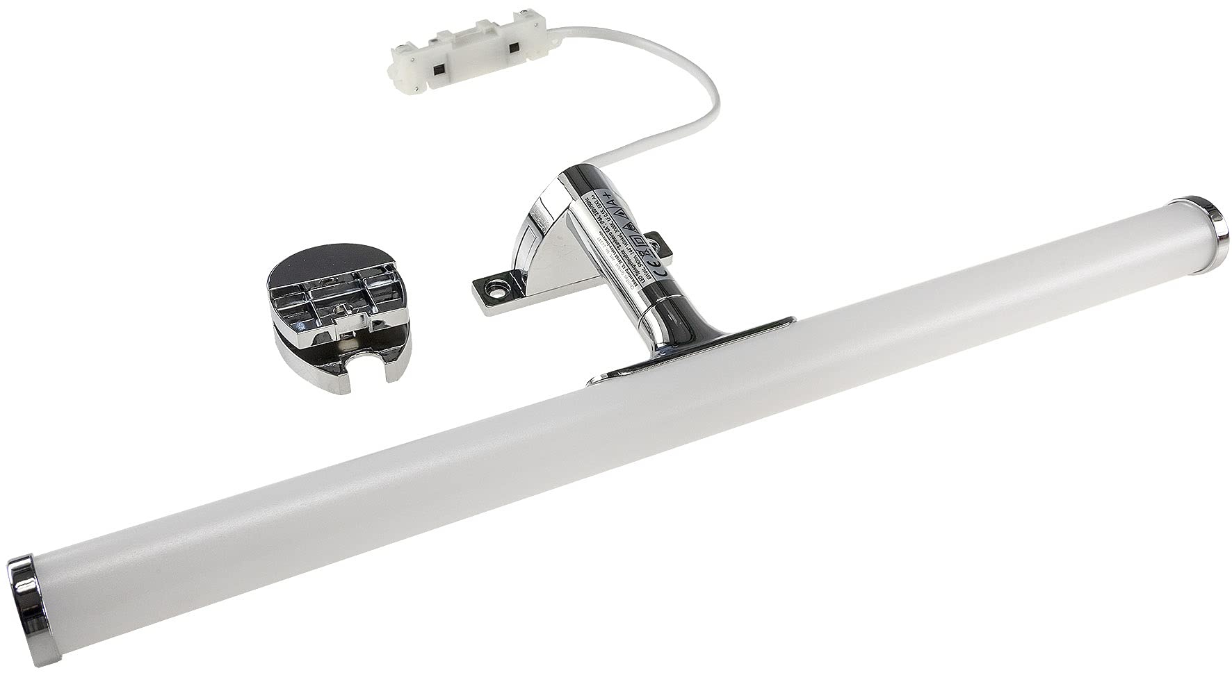 ChiliTec LED Spiegelleuchte 40cm IP44 230V 6Watt 780Lumen Spiegelschrank Leuchte Badezimmer Wand- und Aufbaumontage Beleuchtung für Schrank Spiegel Bad Alu-Optik Warmweiß