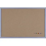 Vigo Pinnwand aus Kork 60 x 40 cm Silber