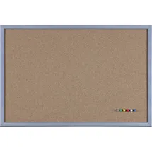 Vigo Pinnwand aus Kork 60 x 40 cm Silber