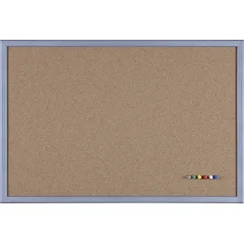 Vigo Pinnwand aus Kork 60 x 40 cm Silber
