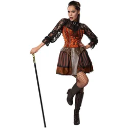 tectake® Frauenkostüm Steampunk Gräfin