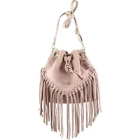 COLLEZIONE ALESSANDRO Schultertasche Cowgirl aus Wildleder mit Fransen von collezione alessandro - rosa