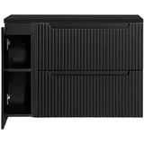 [en.casa] Waschtisch Skelbolu 100x60x40 cm Schwarz [en.casa]