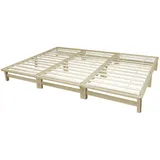Homestyle4u Familienbett Palettenbett 270x200 cm Schlafzimmer, Betten